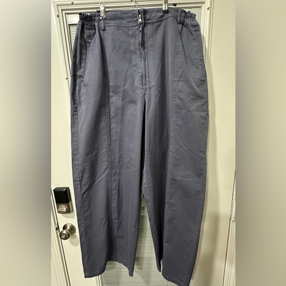 SKIMS Kim K. Outdoor Woven wide leg pants XL X-Large Steel Blue Kardashian - Picture 4 of 8